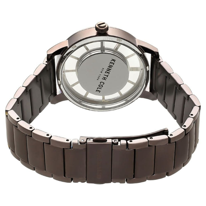 Kenneth Cole Quartz Multifunction Brown Dial Stainless Steel Strap Watch For Men