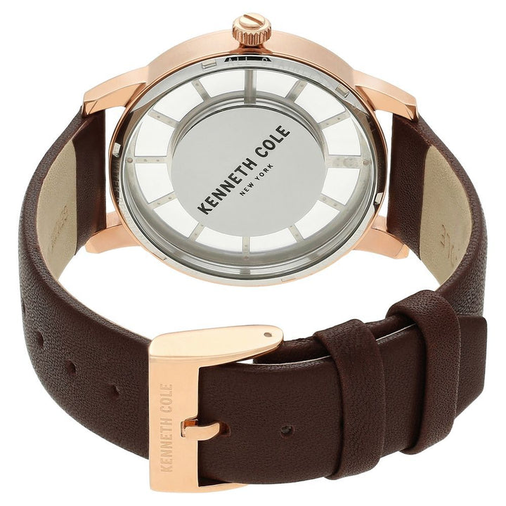 Kenneth Cole Quartz Multifunction Blue Dial Leather Strap Watch for Men-NCKC50570006MN