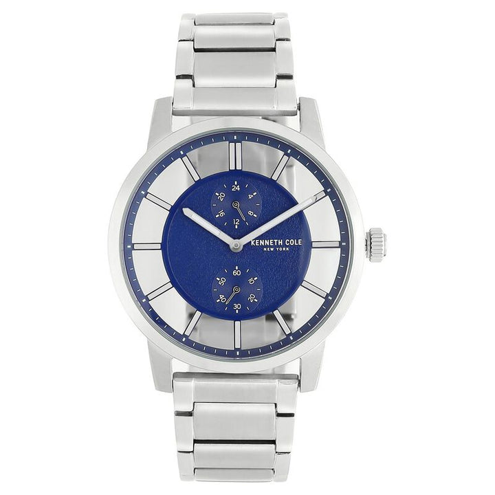 Kenneth Cole Quartz Multifunction Blue Dial Stainless Steel Strap Watch For Men