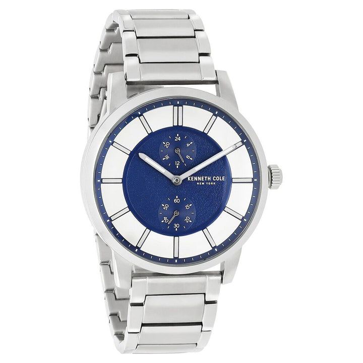 Kenneth Cole Quartz Multifunction Blue Dial Stainless Steel Strap Watch For Men