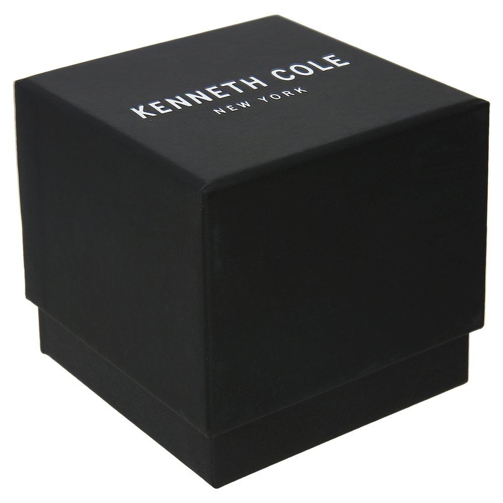 Kenneth Cole Quartz Analog Silver Dial Leather Strap Watch for Men-NCKC50631001MN