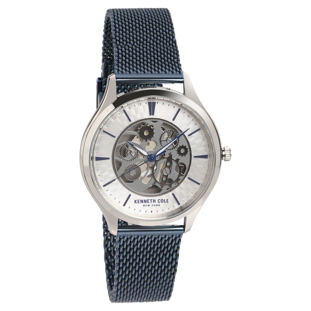 Kenneth Cole Quartz Analog Silver Dial Metal Strap Watch for Men-NCKC50631002MN