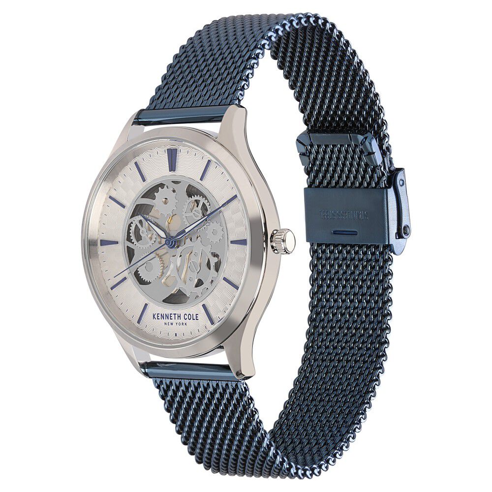 Kenneth Cole Quartz Analog Silver Dial Metal Strap Watch for Men-NCKC50631002MN