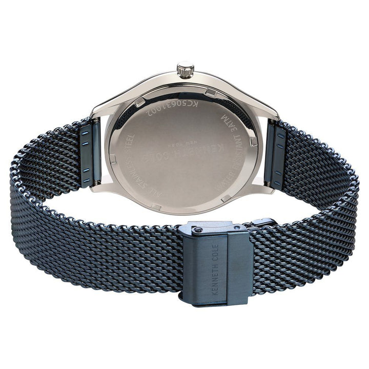 Kenneth Cole Quartz Analog Silver Dial Metal Strap Watch for Men-NCKC50631002MN