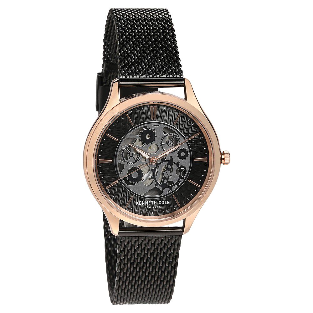 Kenneth Cole Quartz Analog Grey Dial Metal Strap Watch for Men-NCKC50631003MN