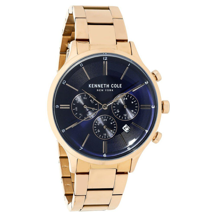 Kenneth Cole Quartz Multifunction Blue Dial Stainless Steel Strap Watch for Men-NCKC50643001MN