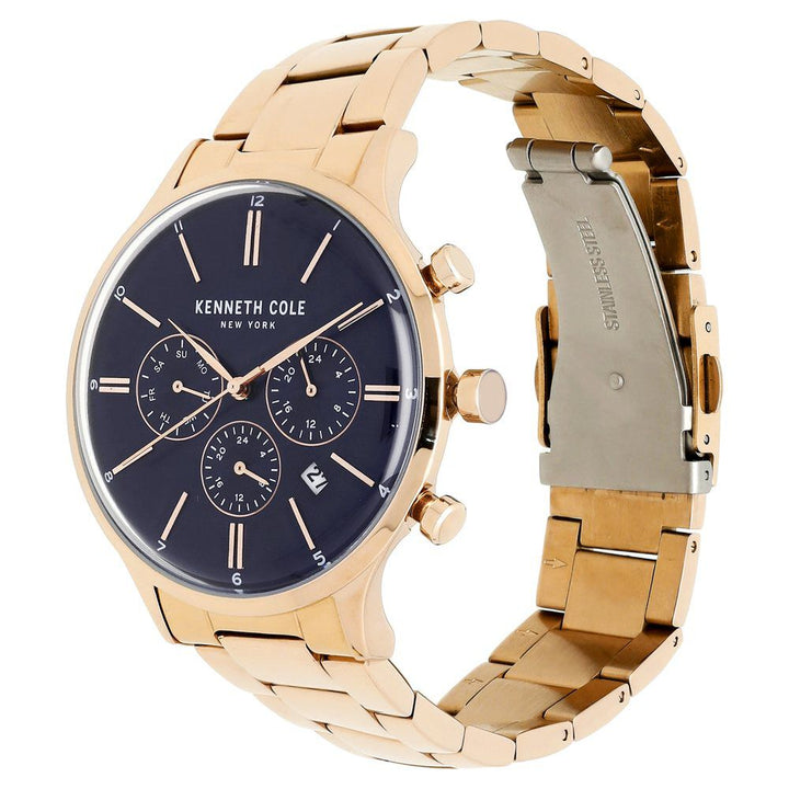 Kenneth Cole Quartz Multifunction Blue Dial Stainless Steel Strap Watch for Men-NCKC50643001MN