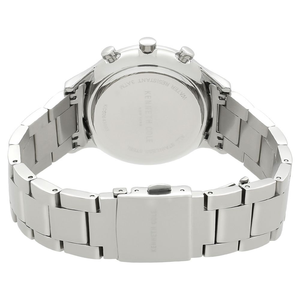 Kenneth Cole Quartz Multifunction Black Dial Stainless Steel Strap Watch for Men-NCKC50643003MN