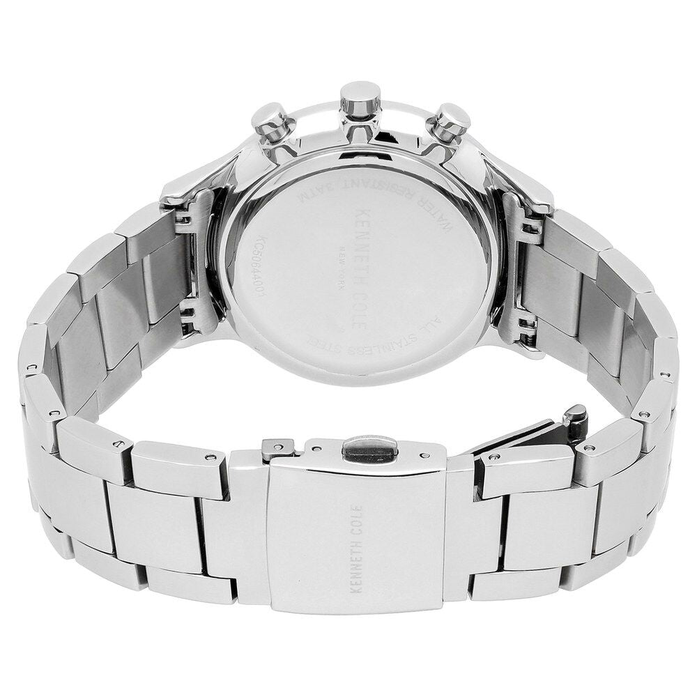Kenneth Cole Quartz Multifunction Blue Dial Stainless Steel Strap Watch for Men-NCKC50644001MN