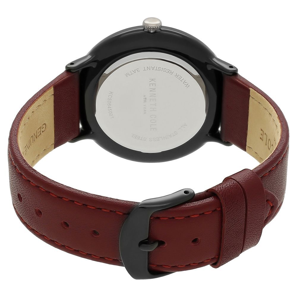 Kenneth Cole Quartz Multifunction Brown Dial Leather Strap Watch for Men-NCKC50645001MN