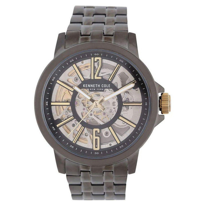 Kenneth Cole Quartz Analog Grey Dial Stainless Steel Strap Watch for Men-NCKC50779012MN