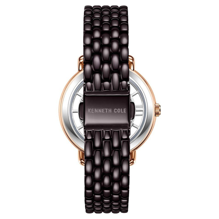 Kenneth Cole Quartz Analog Brown Dial Stainless Steel Strap Watch For Women