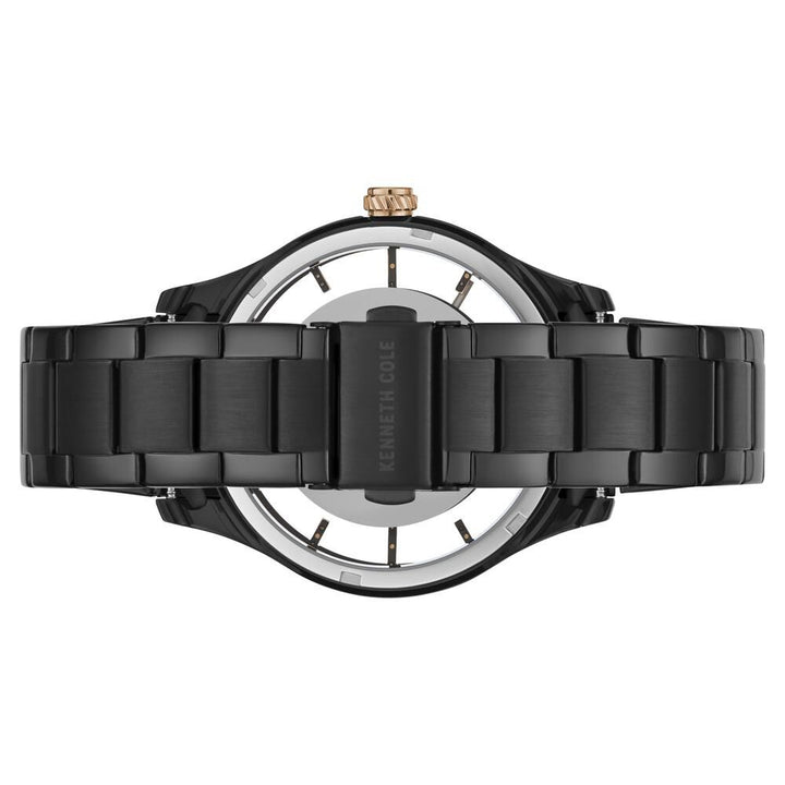 Kenneth Cole Quartz Analog Black Dial Stainless Steel Strap Watch for Men-NCKC50919001MN