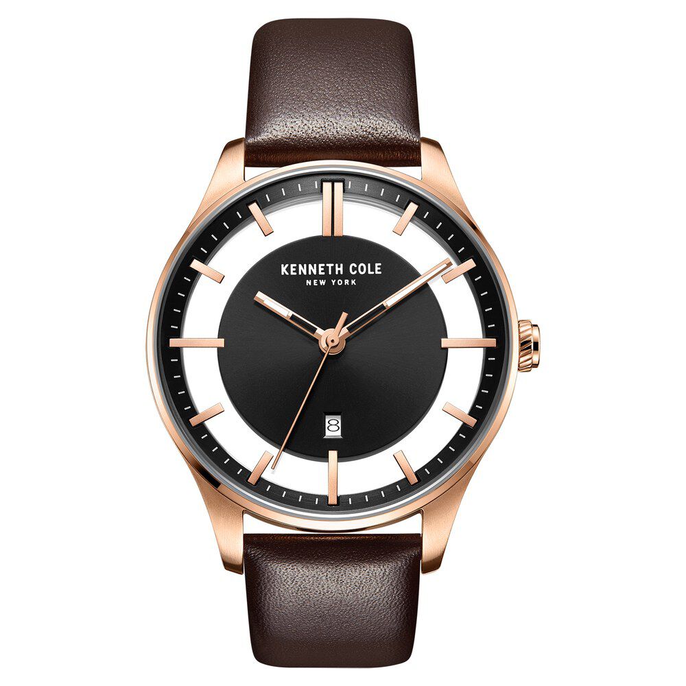 Kenneth Cole Quartz Analog Black Dial Metal Strap Watch for Men-NCKC50919002MN