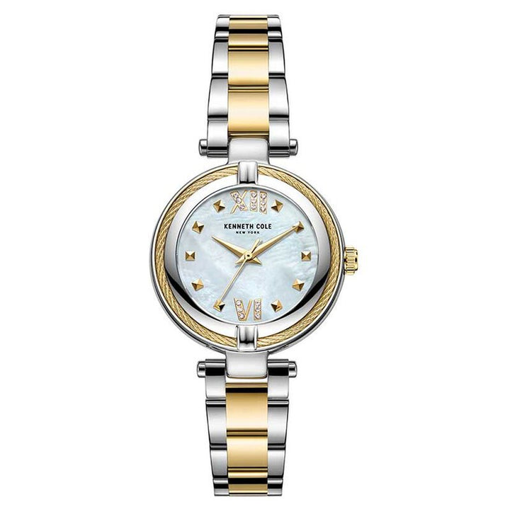 Kenneth Cole Quartz Analog Mother Of Pearl Dial Stainless Steel Strap Watch For Women