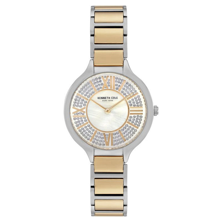 Kenneth Cole Quartz Analog Mother Of Pearl Dial Stainless Steel Strap Watch For Women