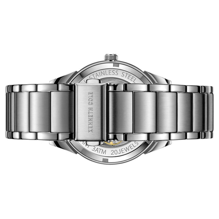 Kenneth Cole Automatic Blue Dial Stainless Steel Strap Watch for Men-NCKC51016001MN