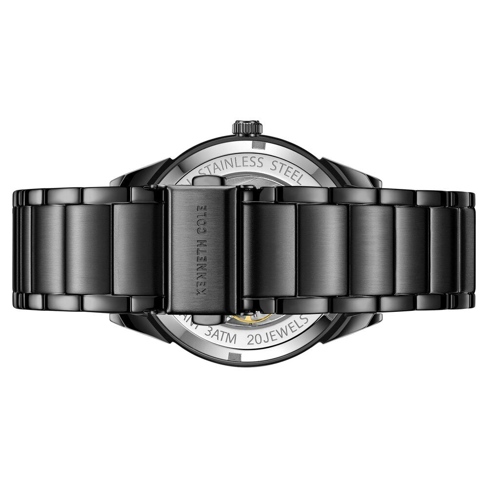 Kenneth Cole Automatic Grey Dial Stainless Steel Strap Watch for Men-NCKC51016002MN