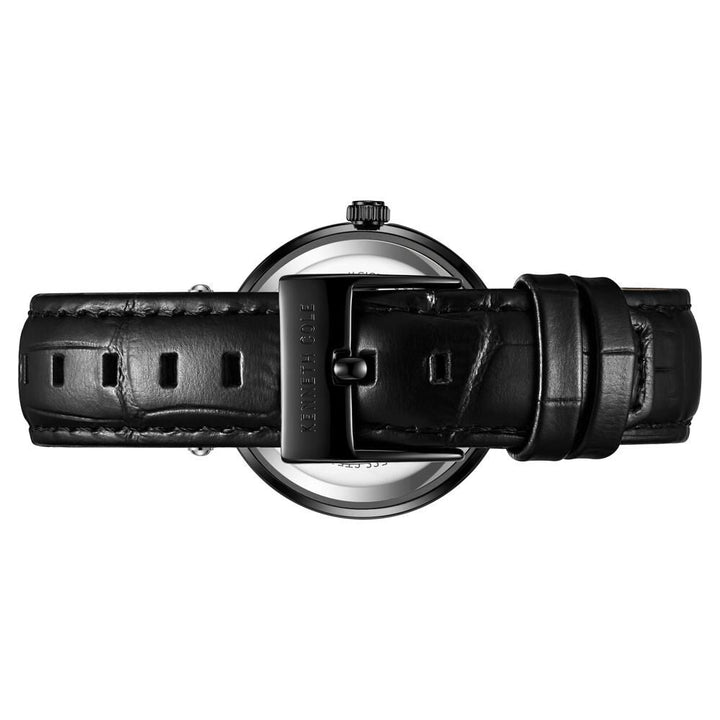 Kenneth Cole Quartz Multifunction Mother Of Pearl Dial Leather Strap Watch For Women