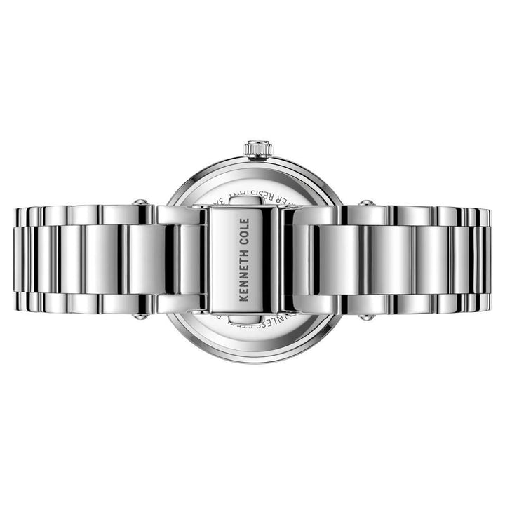 Kenneth Cole Quartz Multifunction Mother Of Pearl Dial Stainless Steel Strap Watch For Women