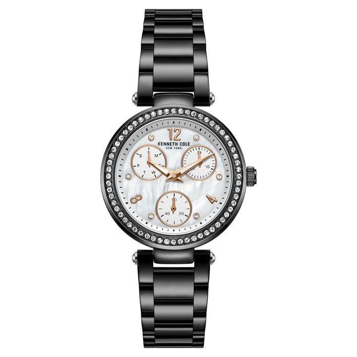 Kenneth Cole Quartz Multifunction Mother of Pearl Dial Stainless Steel Strap Watch for Women NDKC51065018LD