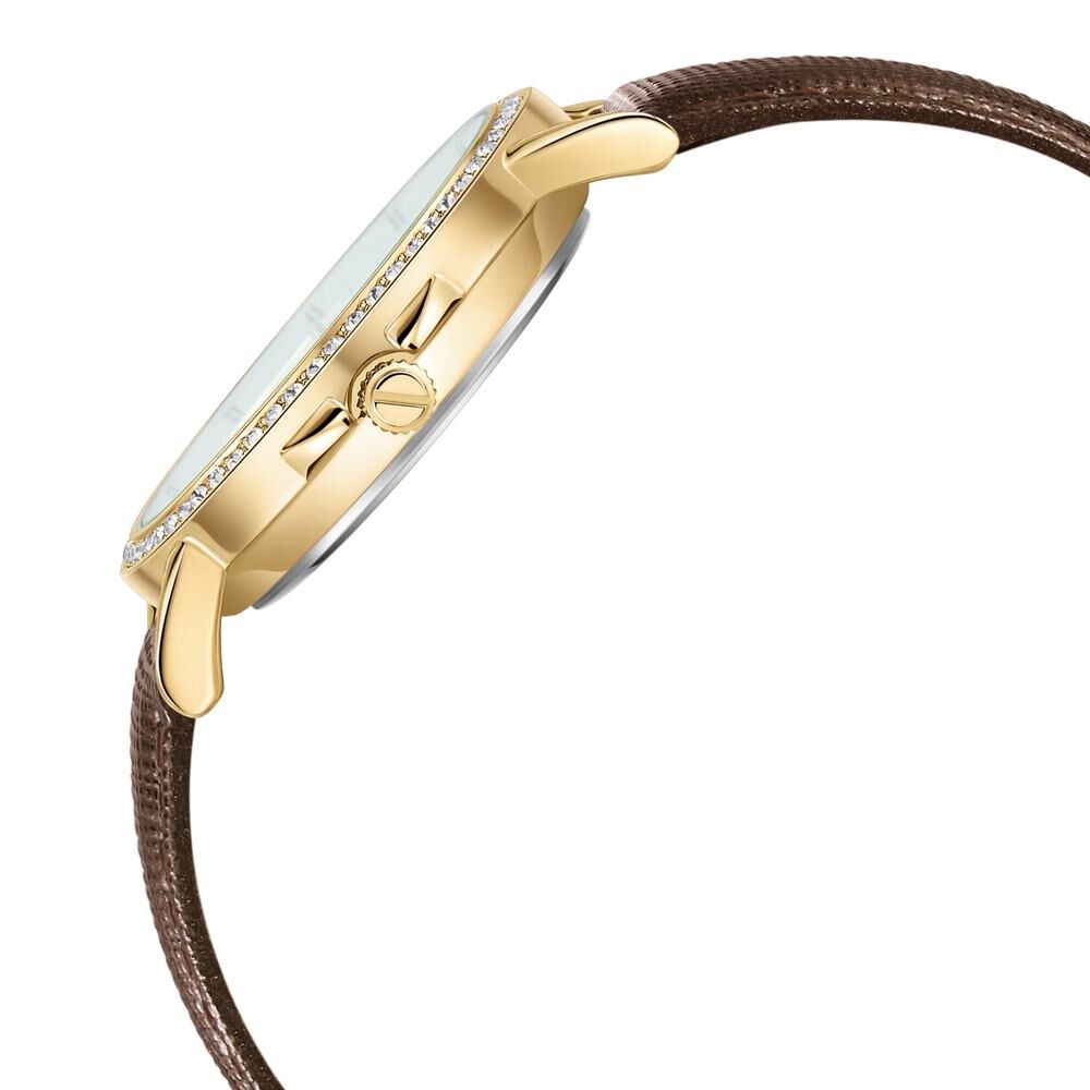 Kenneth Cole Quartz Multifunction Silver Dial Leather Strap Watch For Women