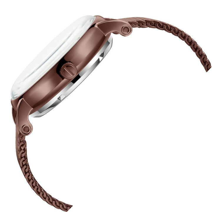 Kenneth Cole Quartz Multifunction Brown Dial Stainless Steel Strap Watch for Men-NCKC51093003MNW