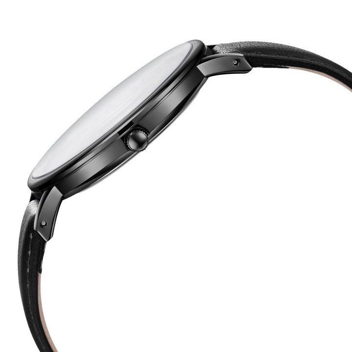 Kenneth Cole Quartz Analog Black Dial Leather Strap Watch for Men-NCKC51111003MN