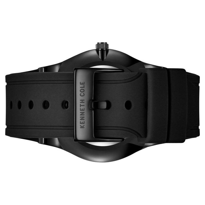 Kenneth Cole Quartz Multifunction Black Dial Silicone Strap Watch for Men-NCKC51124001MNW