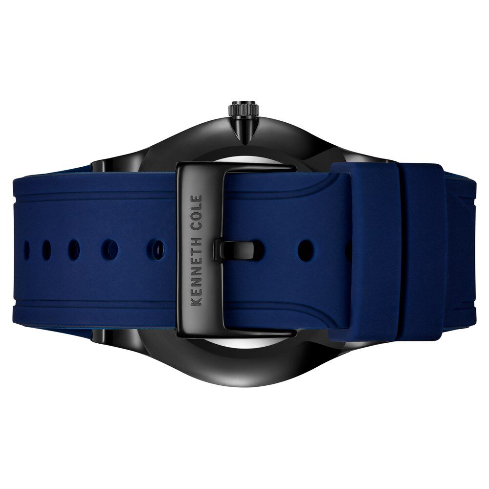 Kenneth Cole Quartz Multifunction Blue Dial Silicone Strap Watch for Men-NCKC51124002MNW