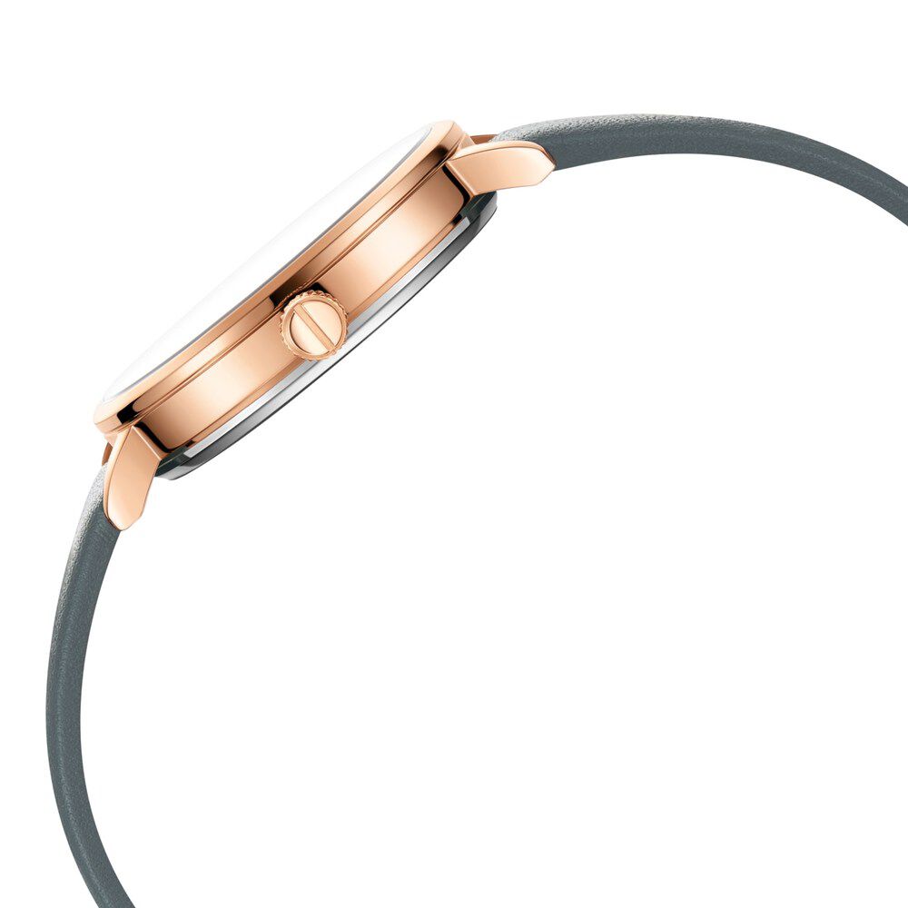 Kenneth Cole Quartz Analog Mother Of Pearl Dial Leather Strap Watch For Women