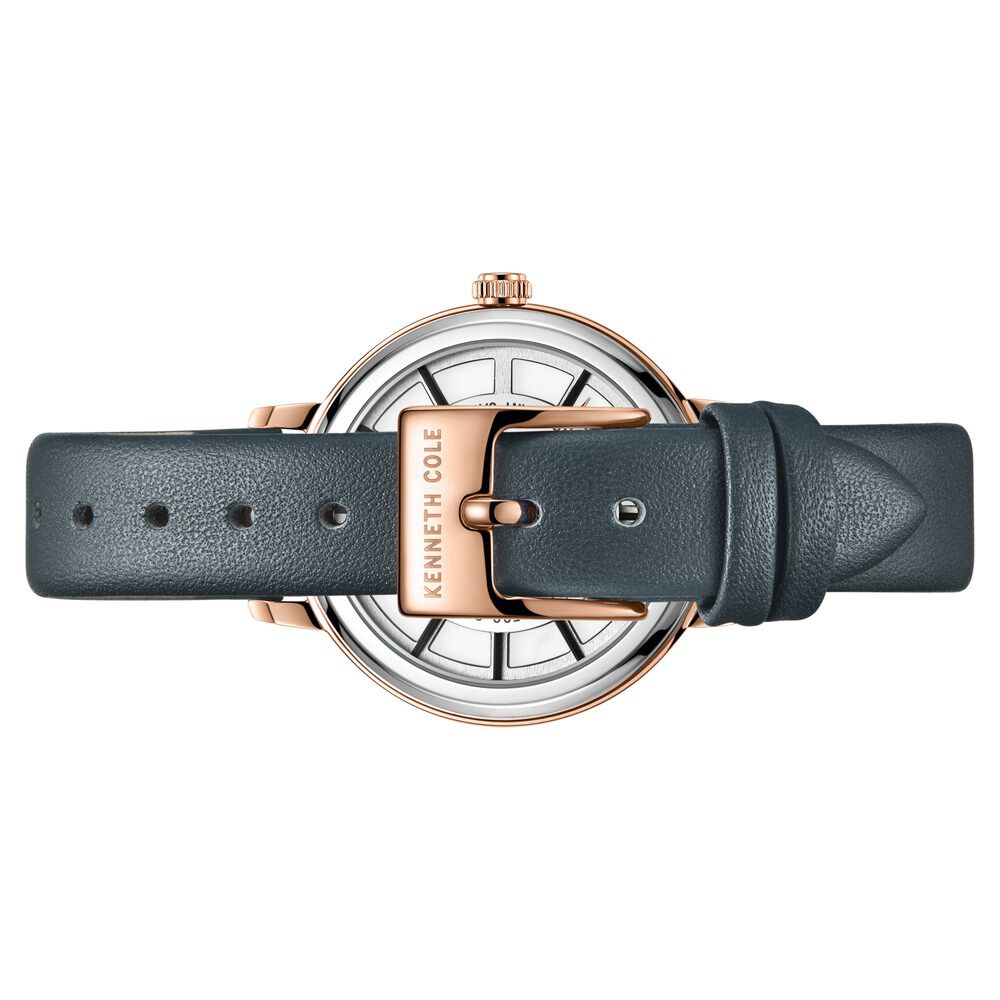 Kenneth Cole Quartz Analog Mother Of Pearl Dial Leather Strap Watch For Women