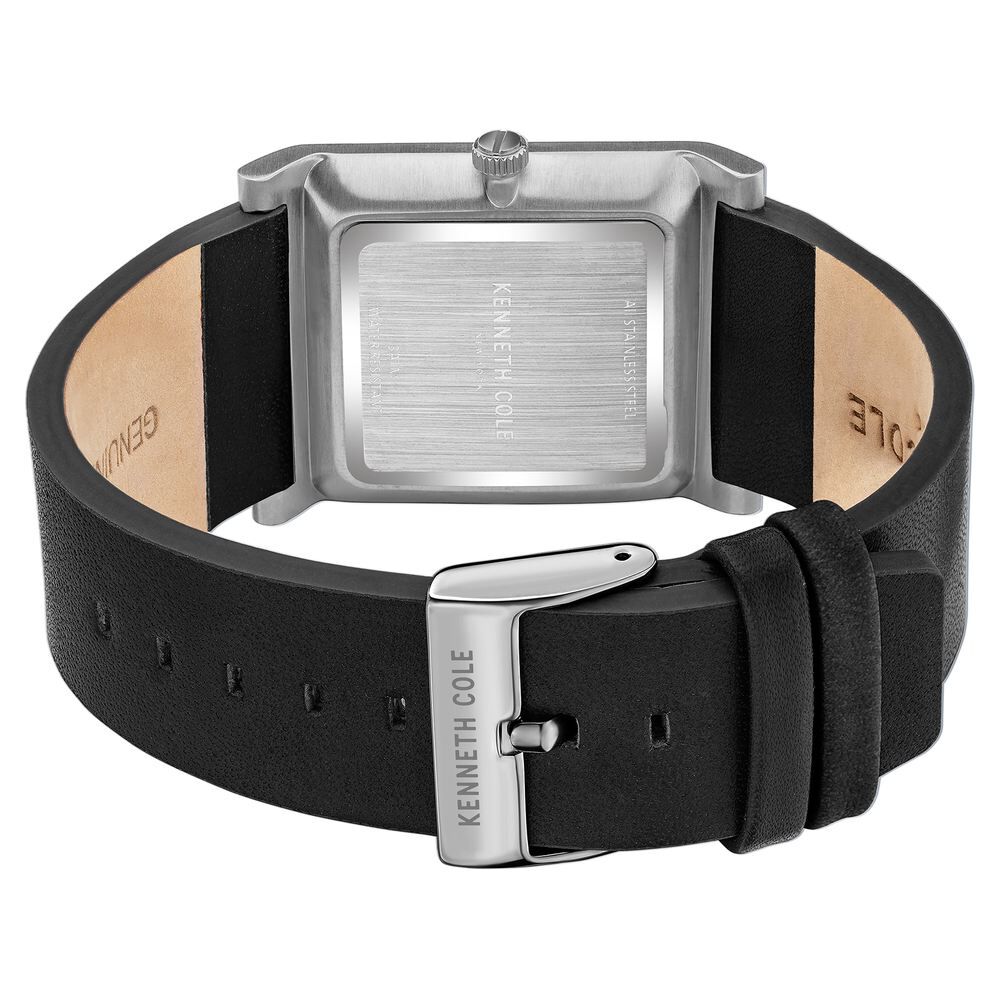 Kenneth Cole Quartz Analog Black Dial Leather Strap Watch For Men