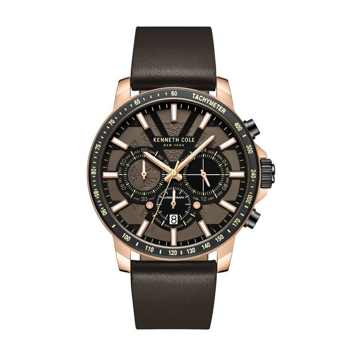 Kenneth Cole Black Dial Quartz Multifunction Watch for Men