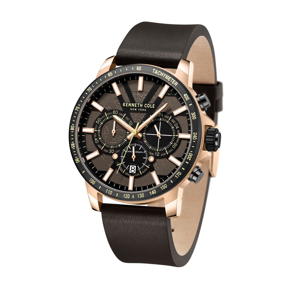 Kenneth Cole Black Dial Quartz Multifunction Watch for Men