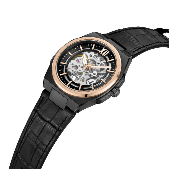 Kenneth Cole Black Dial Analog Mechanical Hand Wound Watch for Men