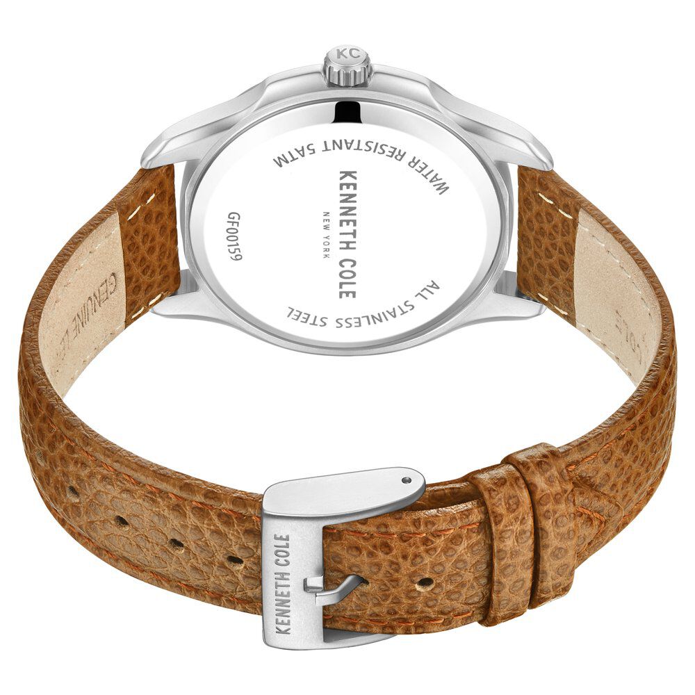 Kenneth Cole Quartz Multifunction Green dial Leather Strap Watch for Men-NTKCWGF0015902MN