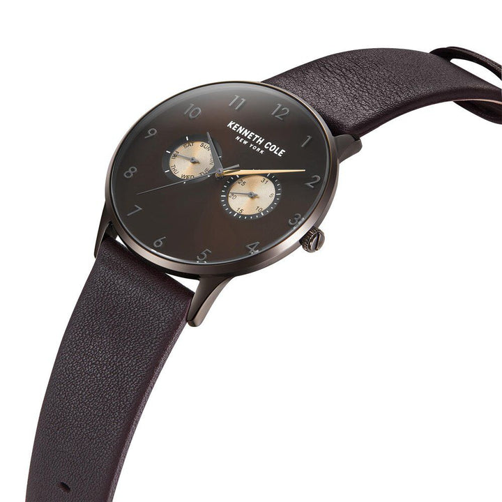 Kenneth Cole Multifunction Brown Dial Watch For Men