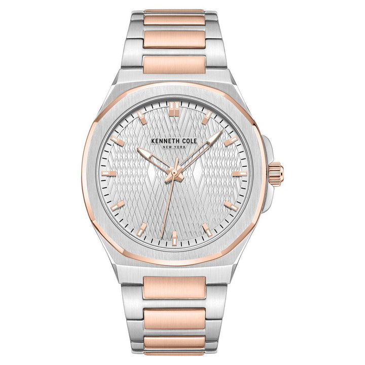 Kenneth Cole Quartz Analog Silver Dial Stainless Steel Strap Watch For Men KCWGG0047003MN
