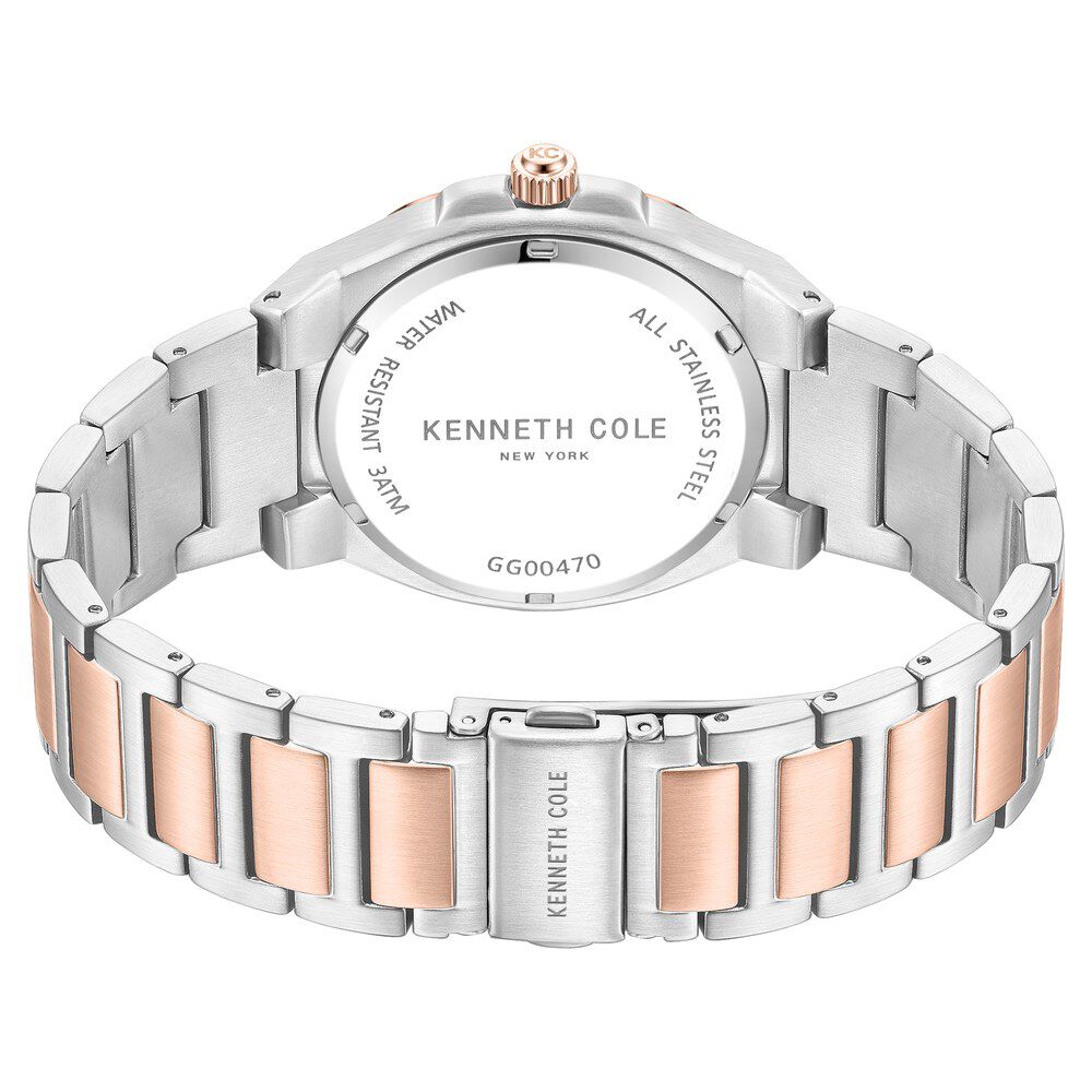 Kenneth Cole Quartz Analog Silver Dial Stainless Steel Strap Watch For Men-NTKCWGG0047003MN