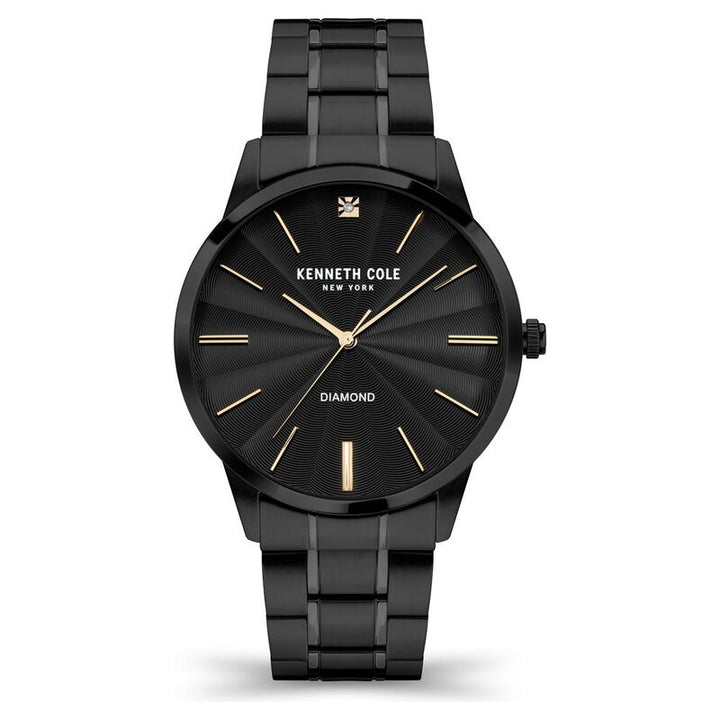 Kenneth Cole Black Dial Stainless Steel Strap Watch For Men