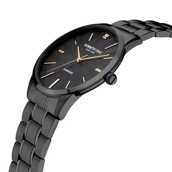 Kenneth Cole Black Dial Stainless Steel Strap Watch For Men