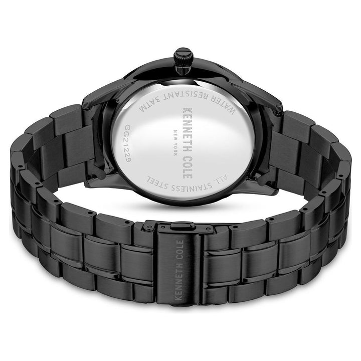 Kenneth Cole Black Dial Stainless Steel Strap Watch For Men-NTKCWGG2122902MN