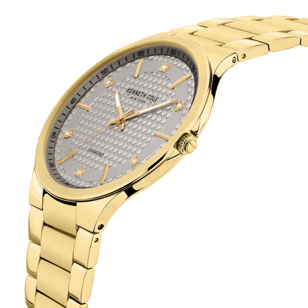 Kenneth Cole Quartz Analog Grey Dial Stainless Steel Strap Watch For Men