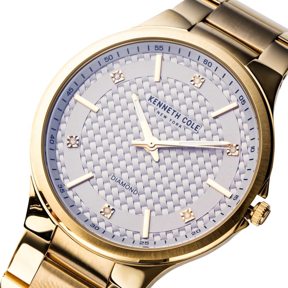 Kenneth Cole Quartz Analog Grey Dial Stainless Steel Strap Watch for Men NEKCWGG2124902MN