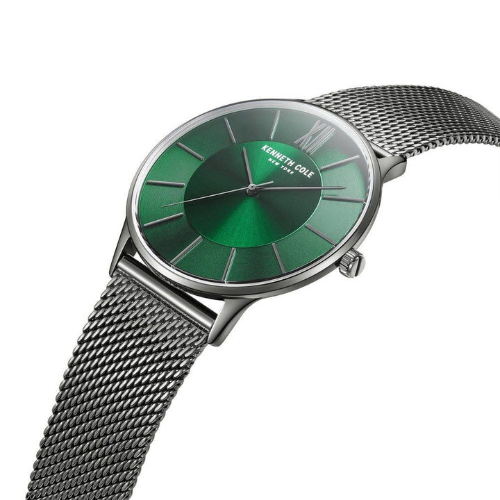 Kenneth Cole Quartz Analog Green Dial Stainless Steel Strap Watch for Men