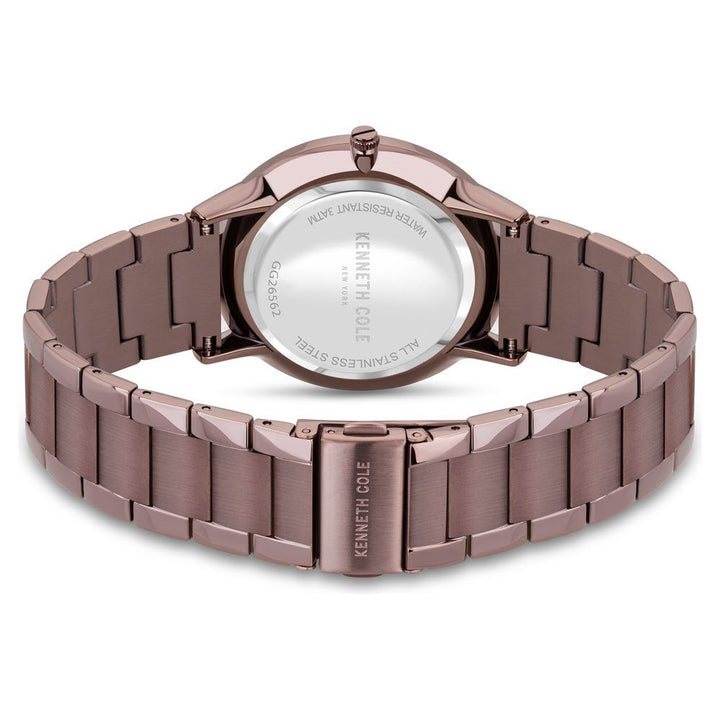 Kenneth Cole Quartz Analog Brown Dial Stainless Steel Strap Watch For Couple