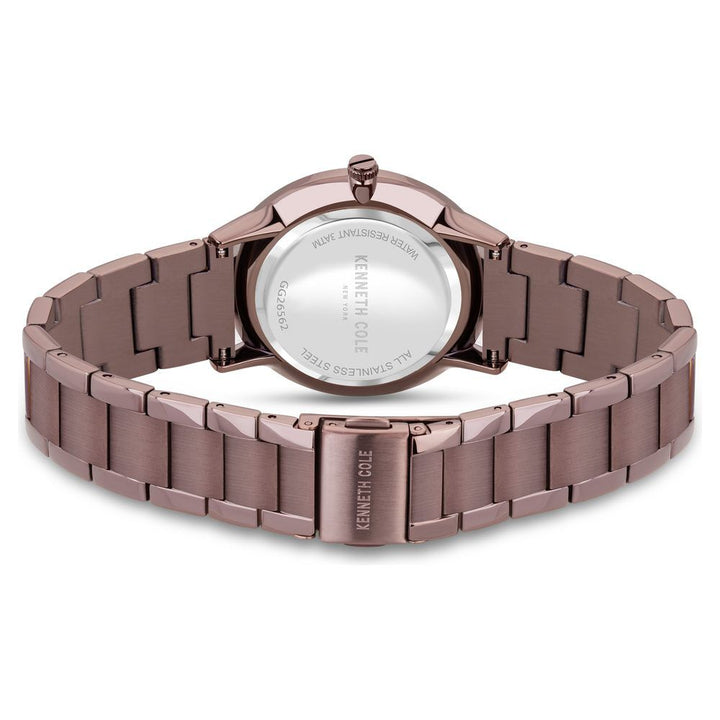 Kenneth Cole Quartz Analog Brown Dial Stainless Steel Strap Watch For Couple