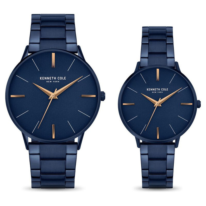 Kenneth Cole Quartz Analog Blue Dial Stainless Steel Strap Watch For Couple