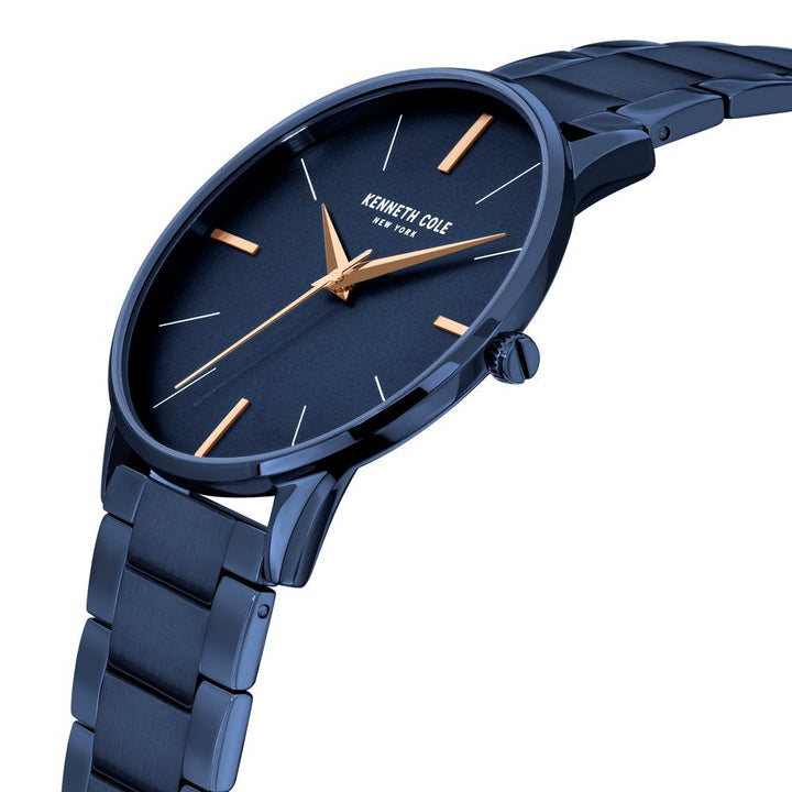 Kenneth Cole Quartz Analog Blue Dial Stainless Steel Strap Watch For Couple